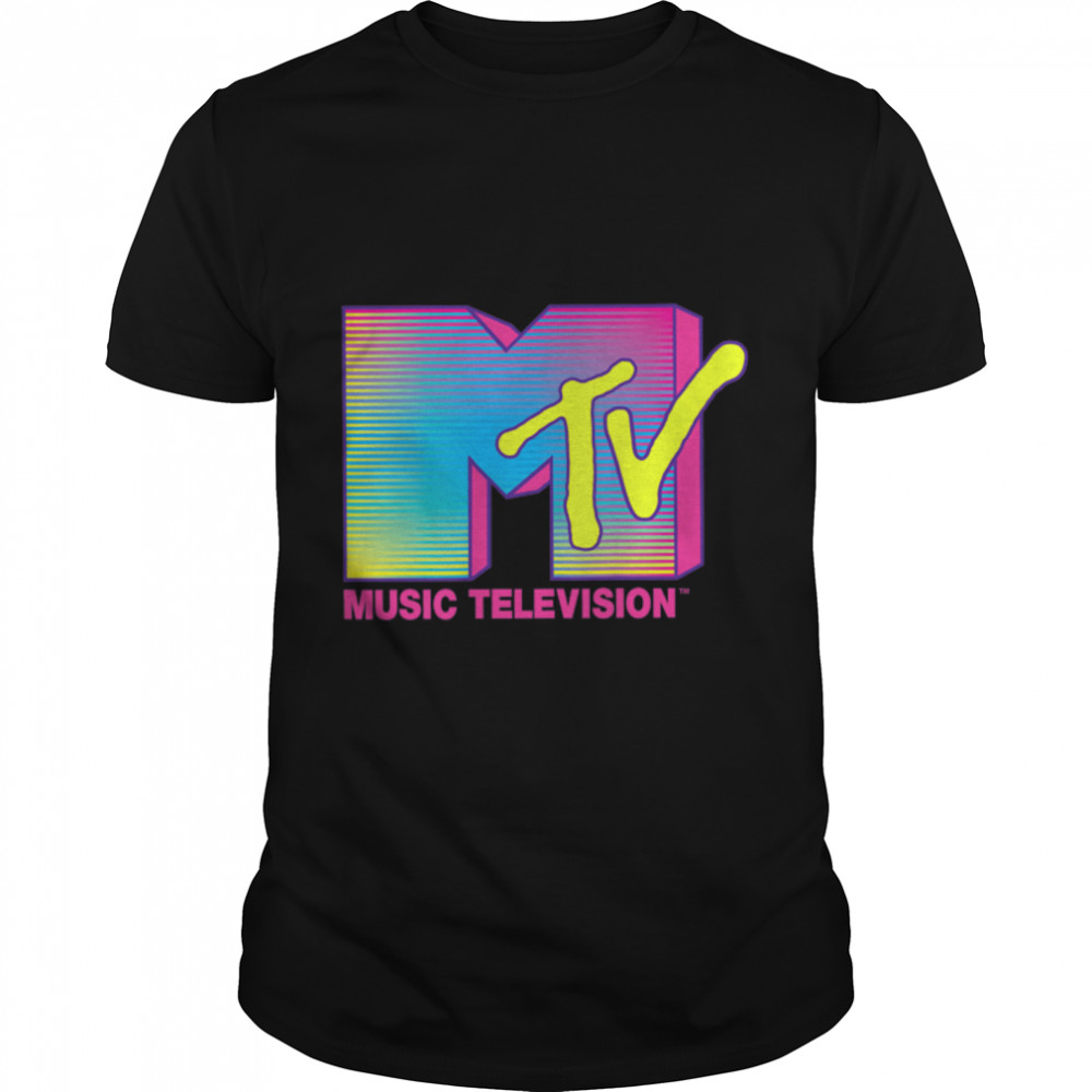 MTV Logo Fluorescent Colors Graphic T-Shirt B07J66PQ9Ls