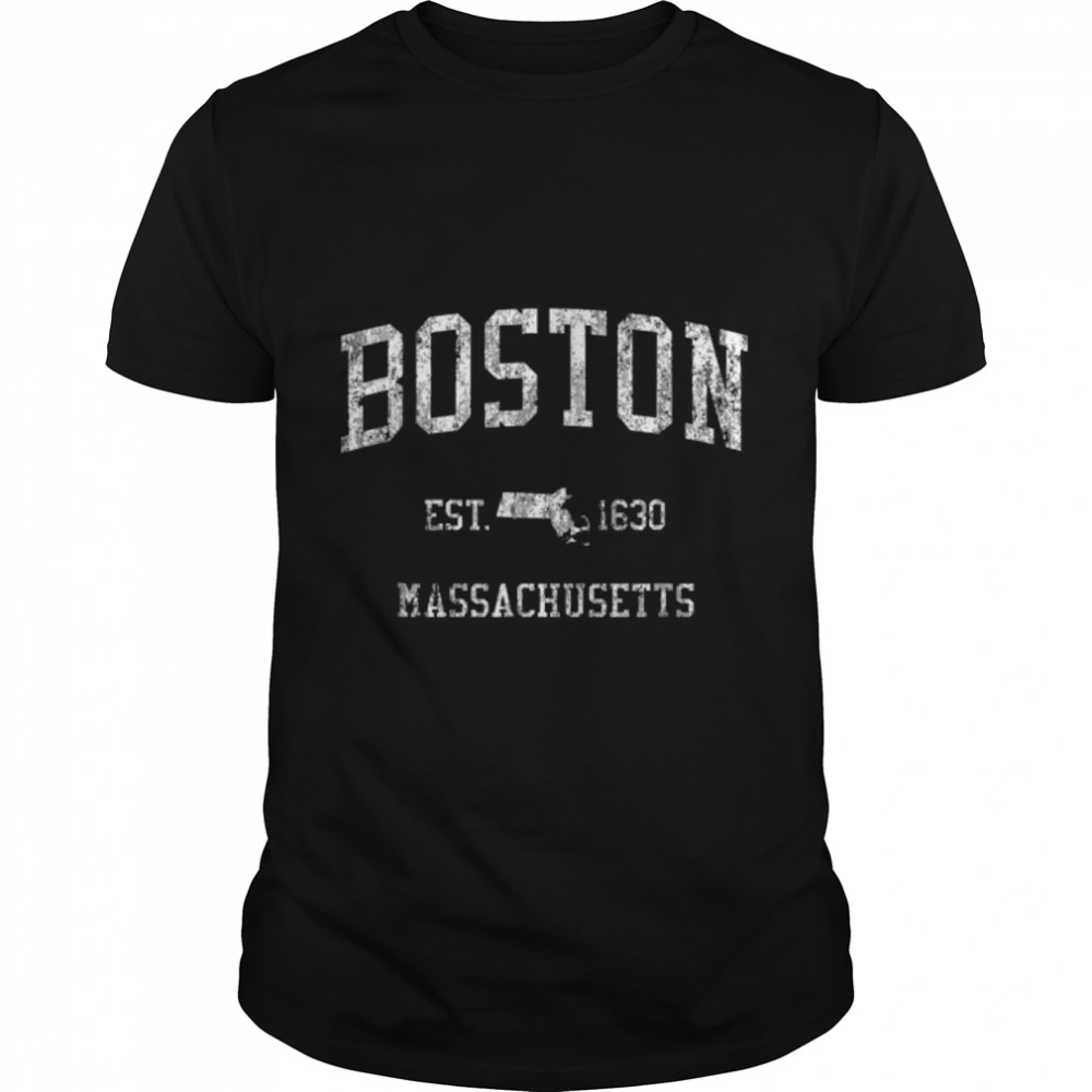 Boston T- Vintage Sports Design Boston Massachusetts MA B07KW21325 Classic Men's T-shirt