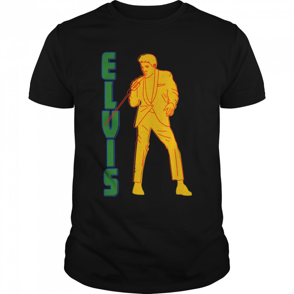 Elvis Presley Official Yellow Silhouette T-Shirt B09RZXZKYSs