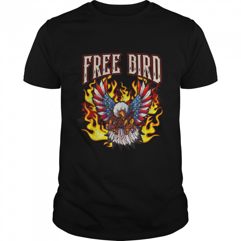 LyricLyfe -PREMIUM T-SHIRT- FREE BIRD FIERY AMERICAN EAGLE B07QBQ6GRMs