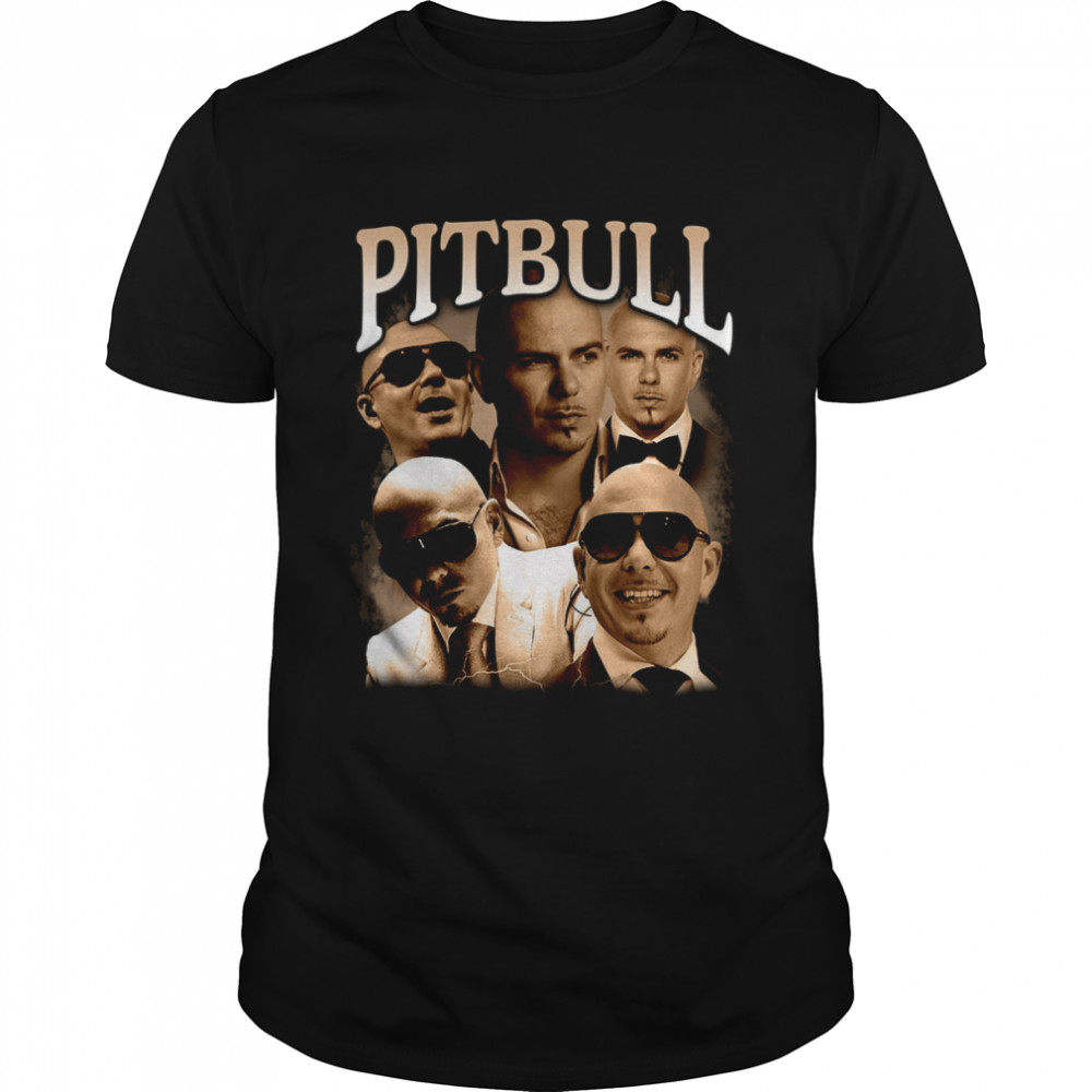 Pitbull Portrait Hip Hop 90s Rap Armando Cristian Psérez shirts