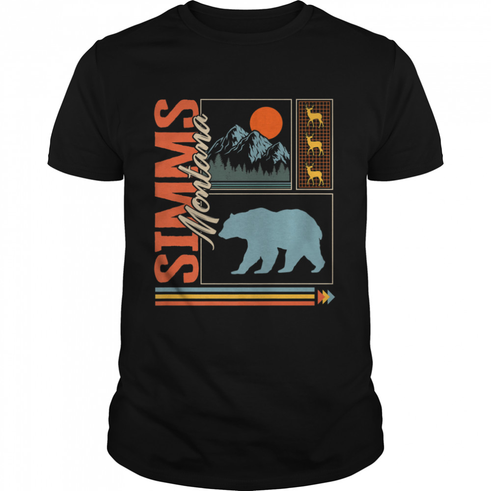 Simms Montana National Park Souvenir Mountain Hiking Camping Premium T- Classic Men's T-shirt