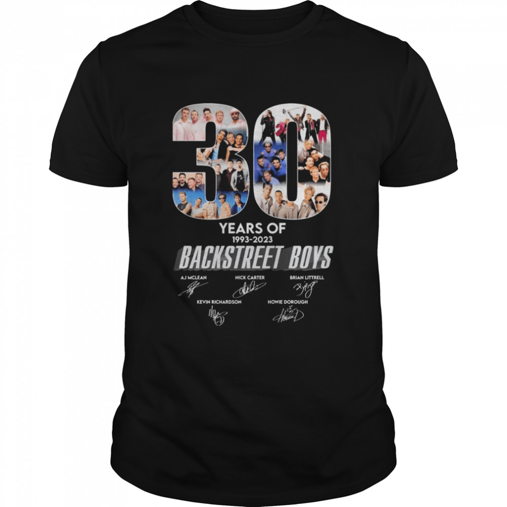 30 Years Of BSB Backstreet Boys 1993-2023 Signatures Shirts