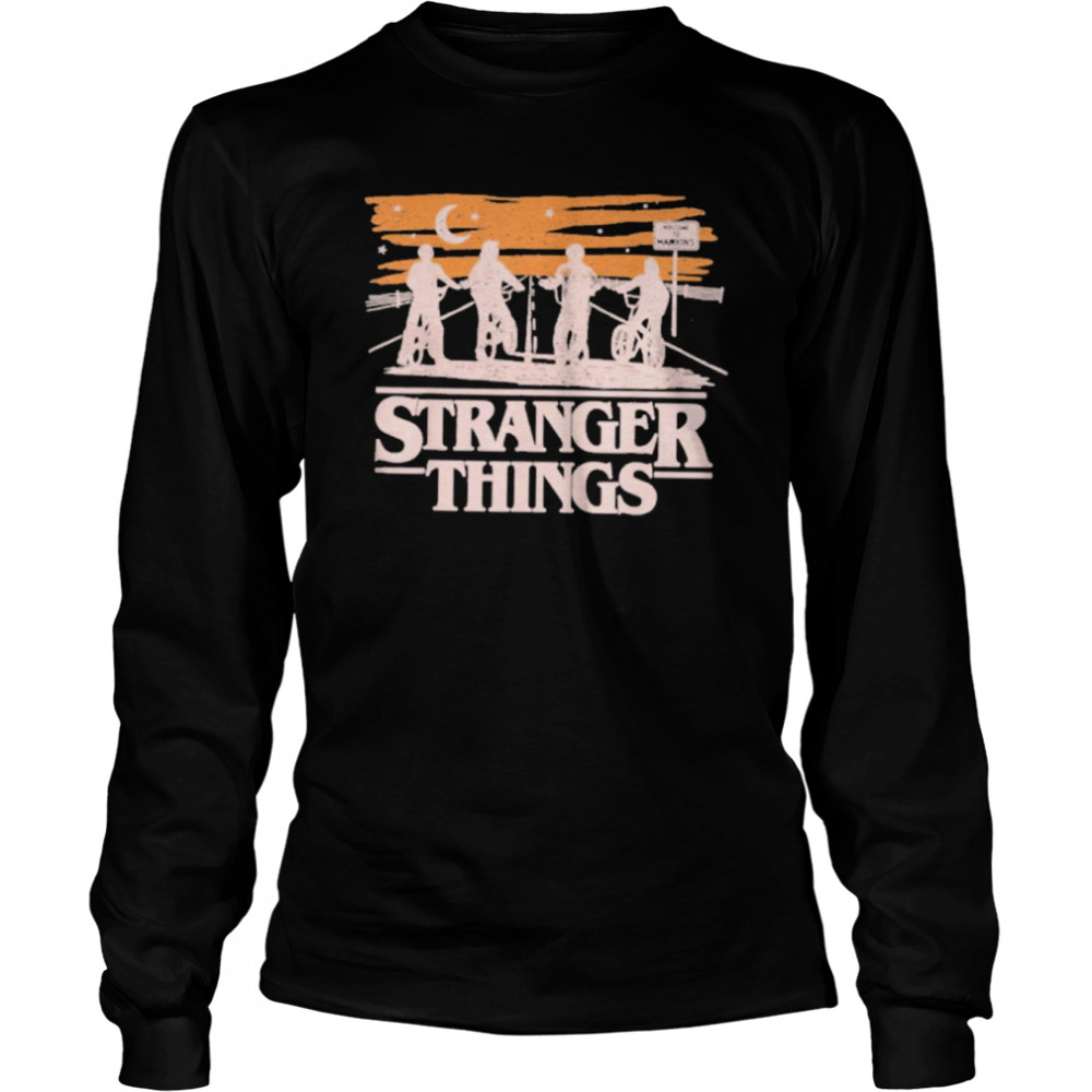 Netflix Stranger Things Night Silhouettes Sale T- Long Sleeved T-shirt