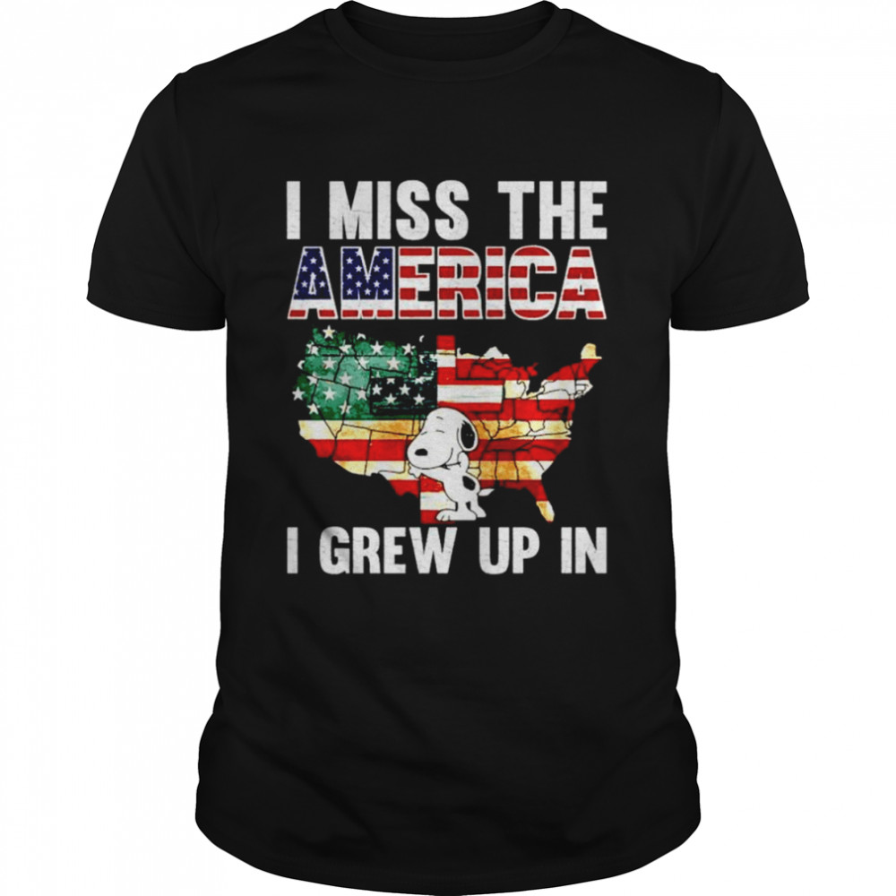 Snoopy I miss the America I grew up in shirt