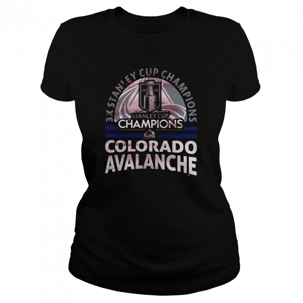 NHL Stanley Cup Final 3X Colorado Avalanche Champions T- Classic Women's T-shirt