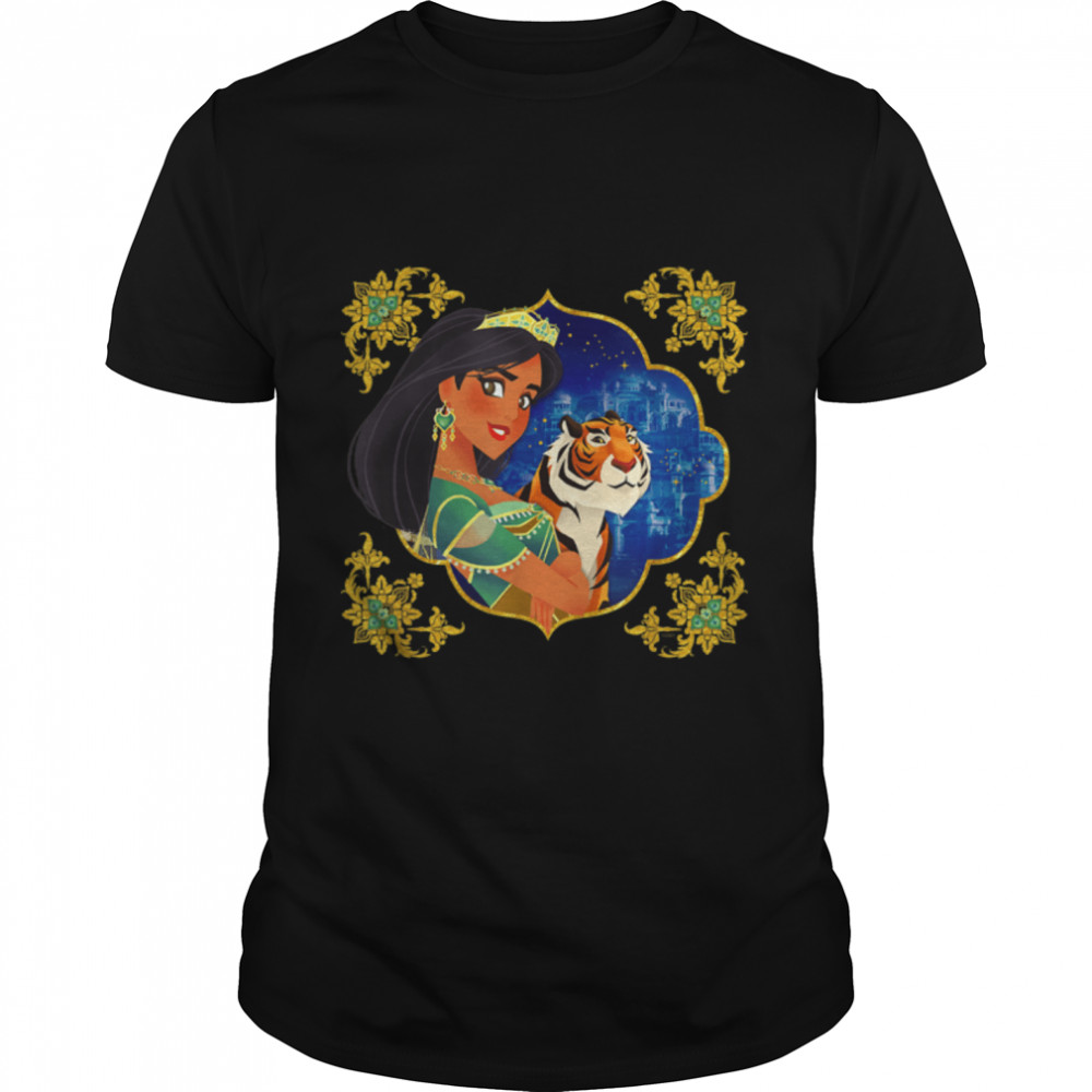 Disney Princess Jasmine and Rajah Stylized T-Shirt B09TCN96Z2