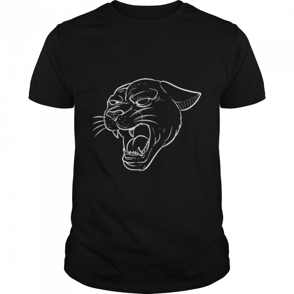 Black Cat Panther Animal Lover T-Shirt B08CW8KTGPs