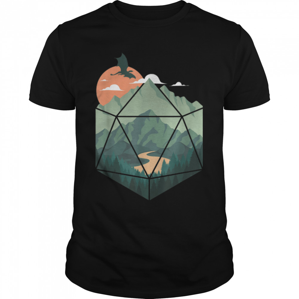 D20 Art Shirt, Dungeons Lover Shirt, Fantasy Gaming T-Shirt B09P82BZRR