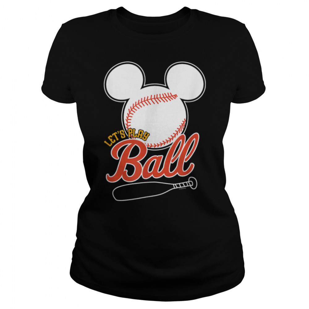 Disney - Mickey Lets Play Ball Baseball T- B09XJN59YW Classic Women's T-shirt