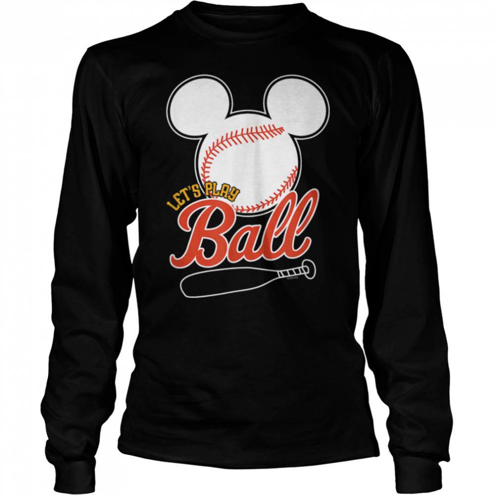 Disney - Mickey Lets Play Ball Baseball T- B09XJN59YW Long Sleeved T-shirt