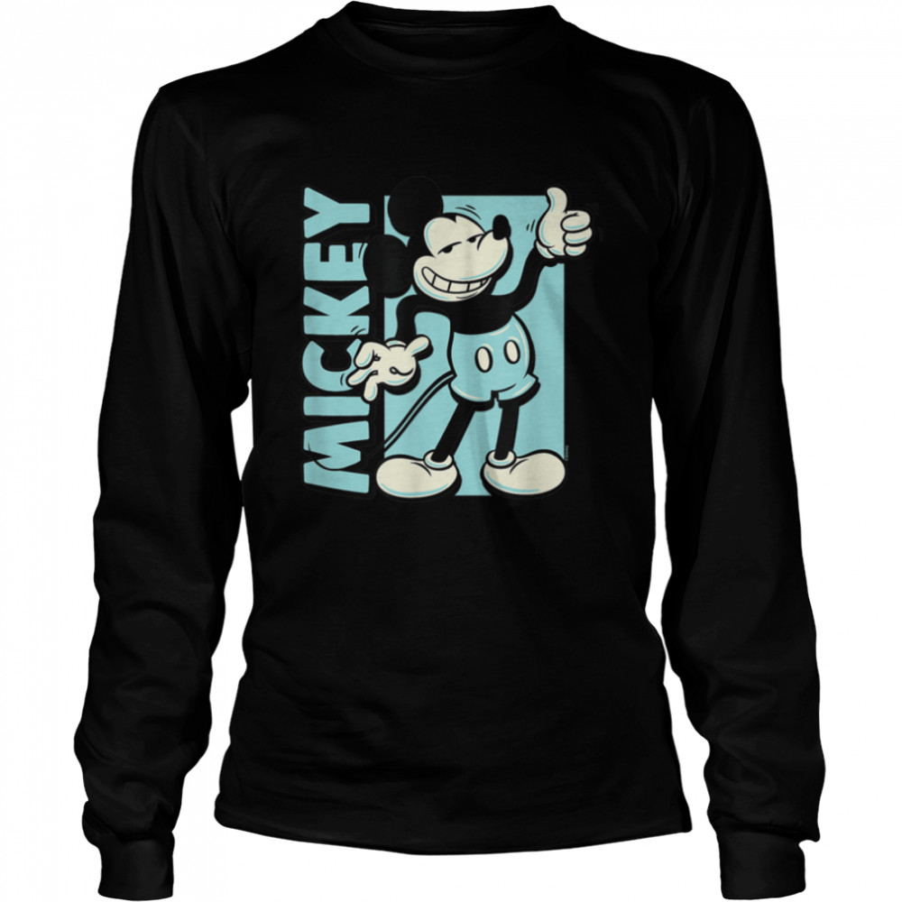 Disney - Mickey Light Blue Vintage T- B09WZBGTJ9 Long Sleeved T-shirt