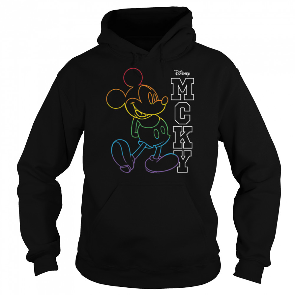 Disney - Mickey Rainbow Outline T- B0B3LR3VBJ Unisex Hoodie