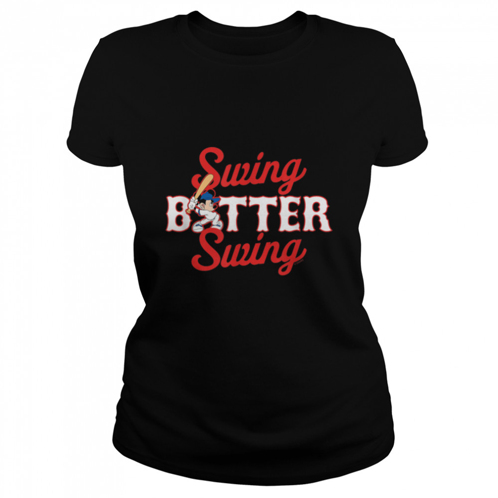 Disney - Mickey Swing Batter Swing Baseball T- B09XJPPK7Z Classic Women's T-shirt