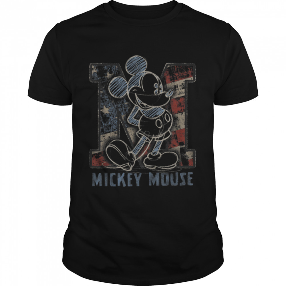Disney Americana Mickey Sketch T-Shirt B07DR4CM7Vs