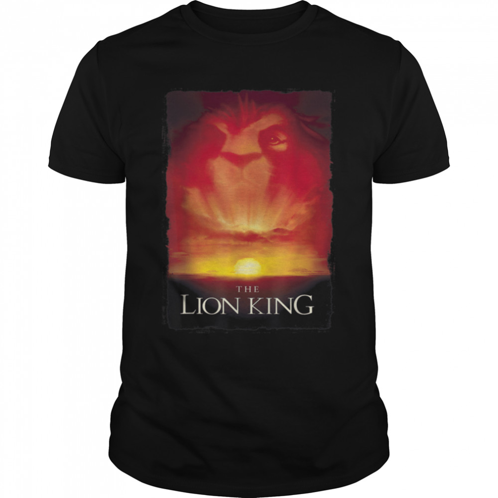 Disney Lion King Movie Poster Mufasa Sunset Graphic T-Shirt B07PJVNG36