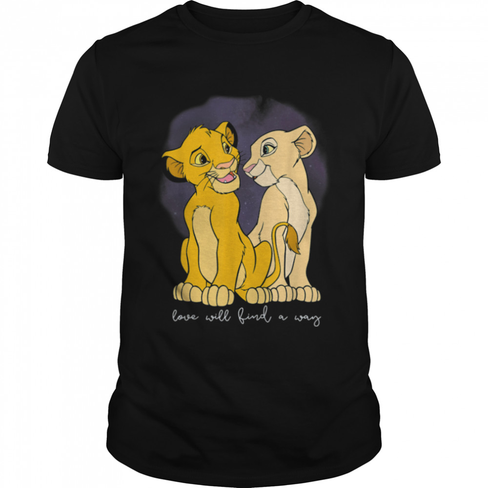 Disney Lion King Simba Nala Love Valentines's Graphic T-Shirt B079C522Z5s