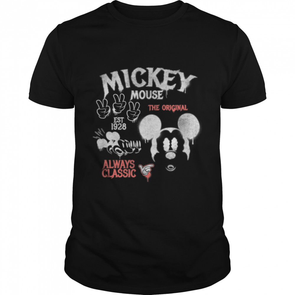 Disney Mickey Classic Mickey Spray Can Poster T- B09RYXQZDW Classic Men's T-shirt