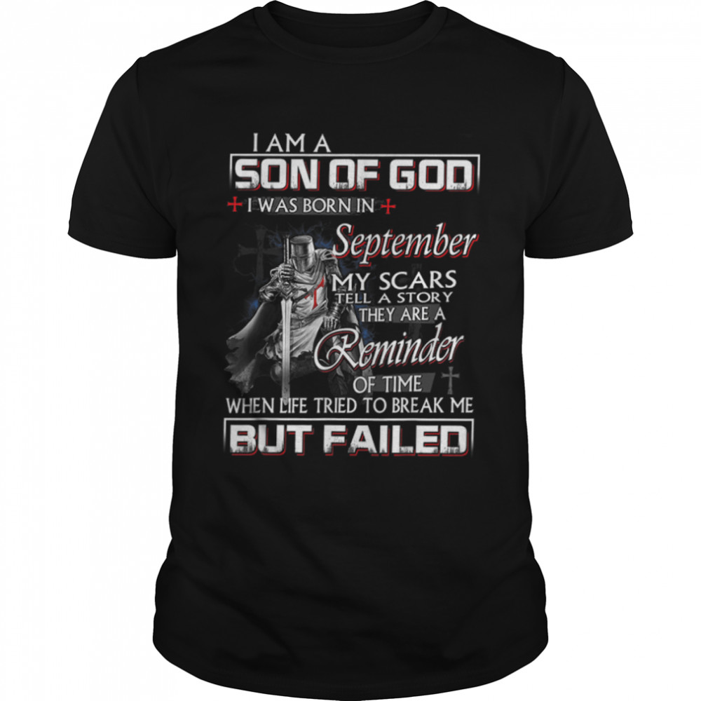 Knight Templar Is'm Son Of God September Christian Religious T-Shirt B09X34VVSJs