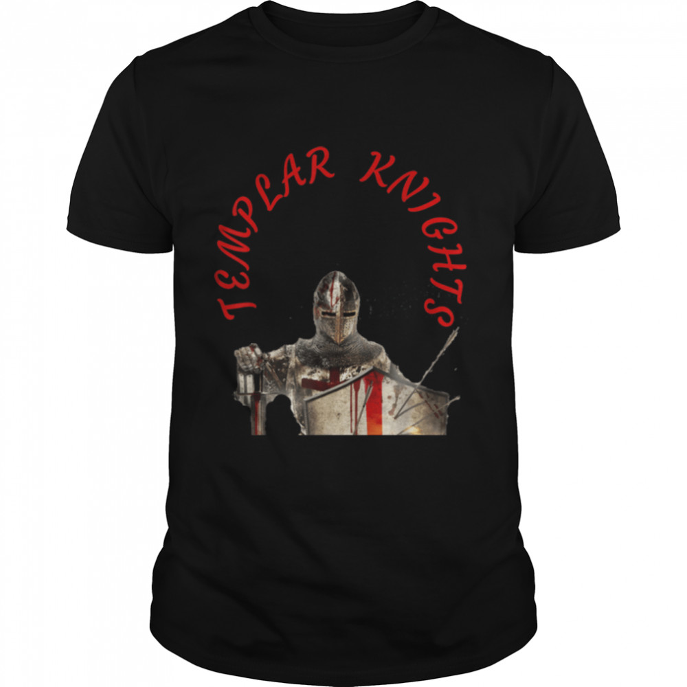 Knights Templar Distressed Cross Deus Vult Crusader Warrior T- B09VTHWN17 Classic Men's T-shirt