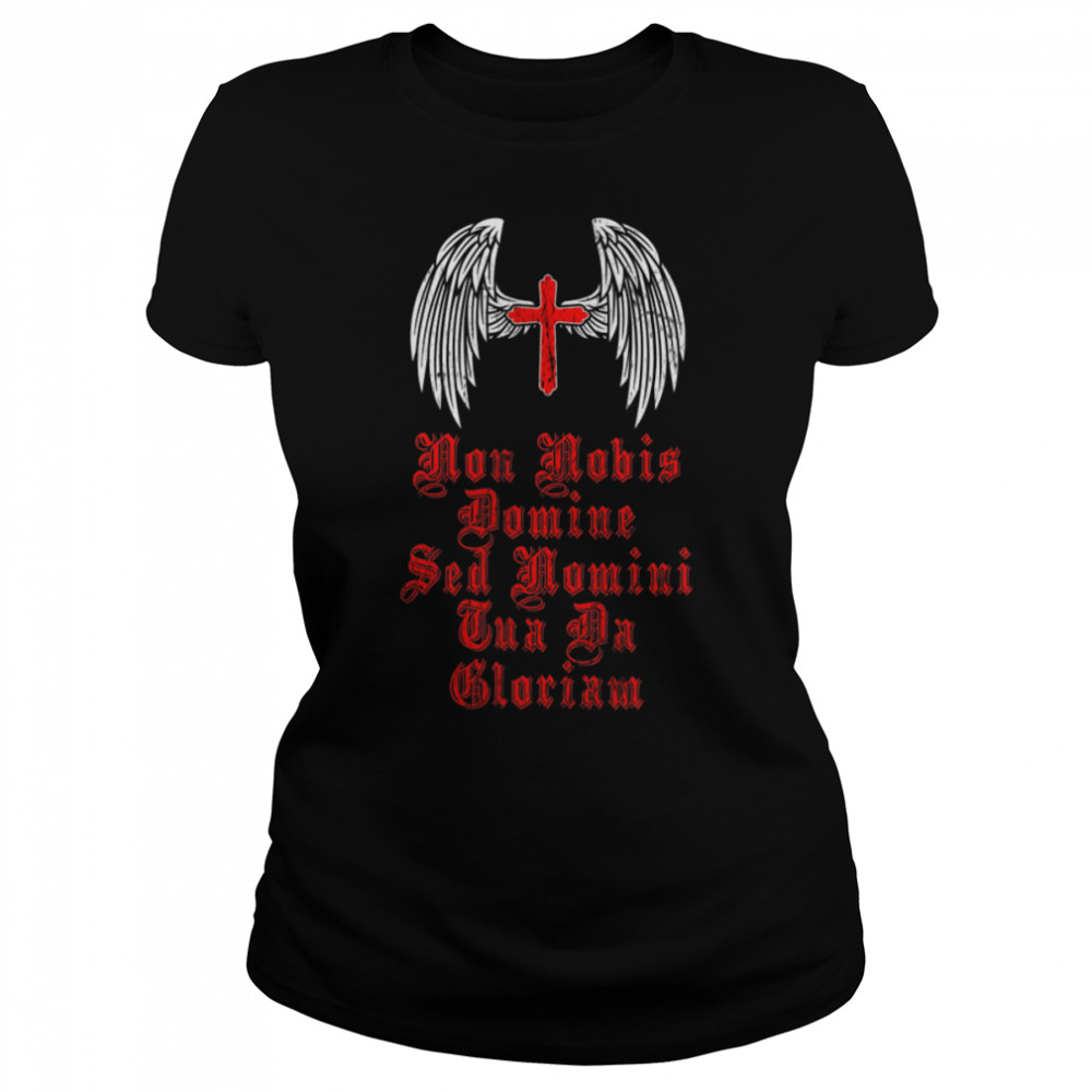 Knights Templar Moral Code. 2 Sided Design. Holy Cross Wings T- B08R8VGJX7 Classic Women's T-shirt