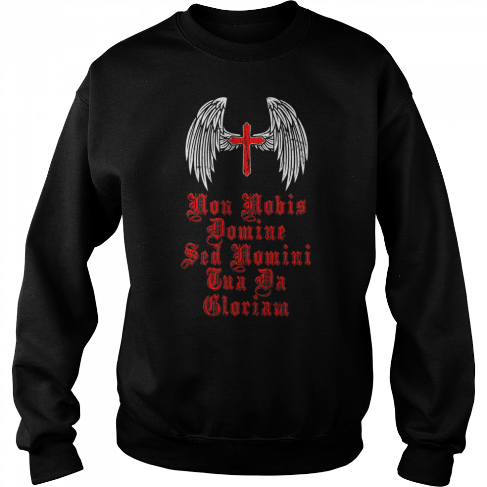 Knights Templar Moral Code. 2 Sided Design. Holy Cross Wings T- B08R8VGJX7 Unisex Sweatshirt