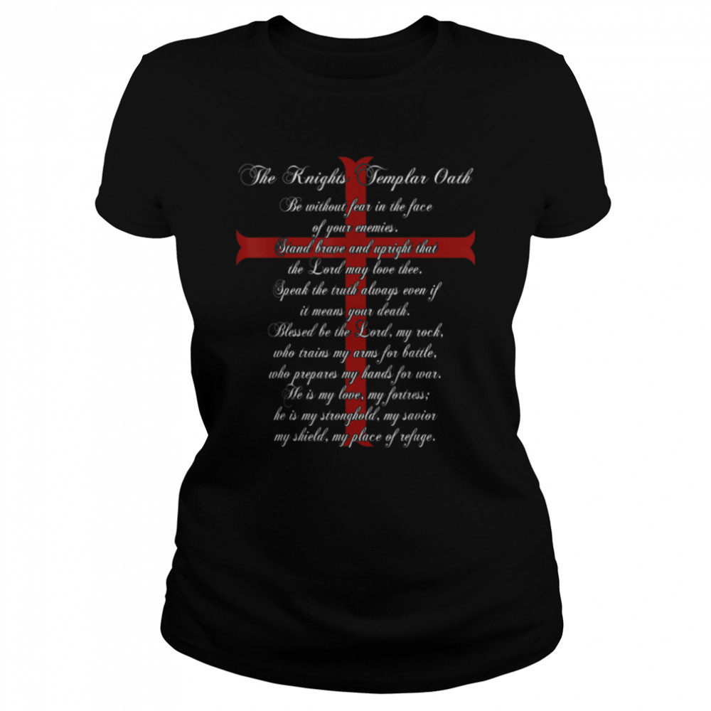 Knights Templar Oath T- B0823C2TJT Classic Women's T-shirt