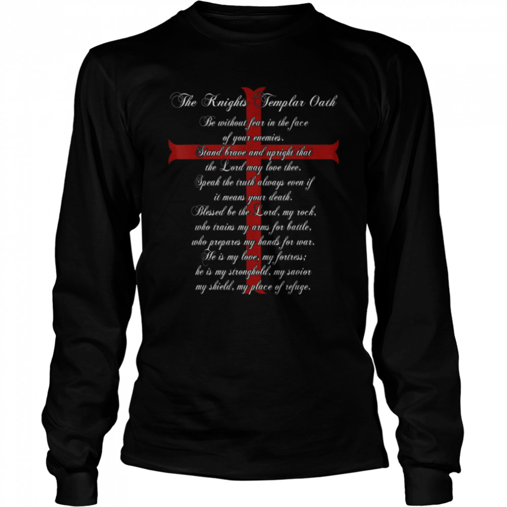 Knights Templar Oath T- B0823C2TJT Long Sleeved T-shirt