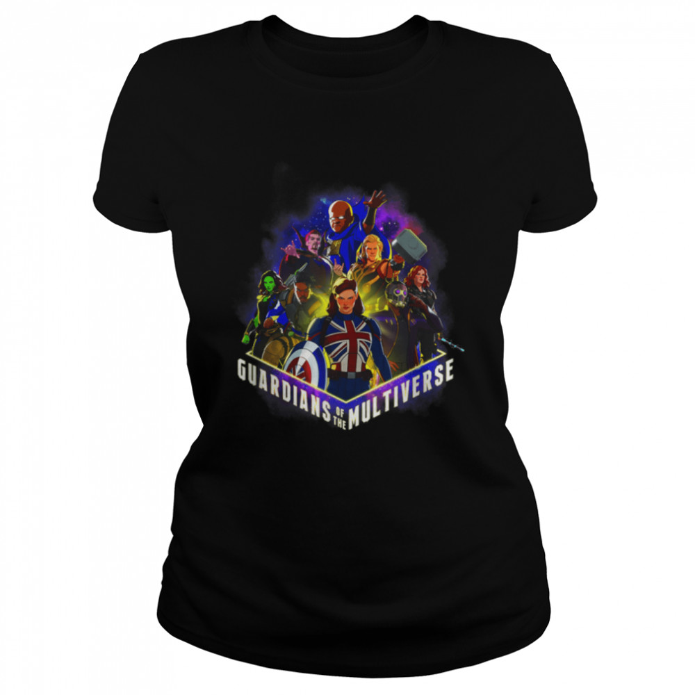 Marvel What If Group Shot Guardians Of The Multiverse Poster T- B09JQRNLJ3 Classic Women's T-shirt