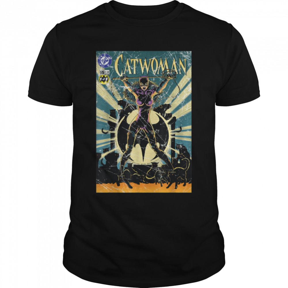 US DC Catwoman Cover CW55 01 Heather Grey_H T-Shirt B09MDL39KJs