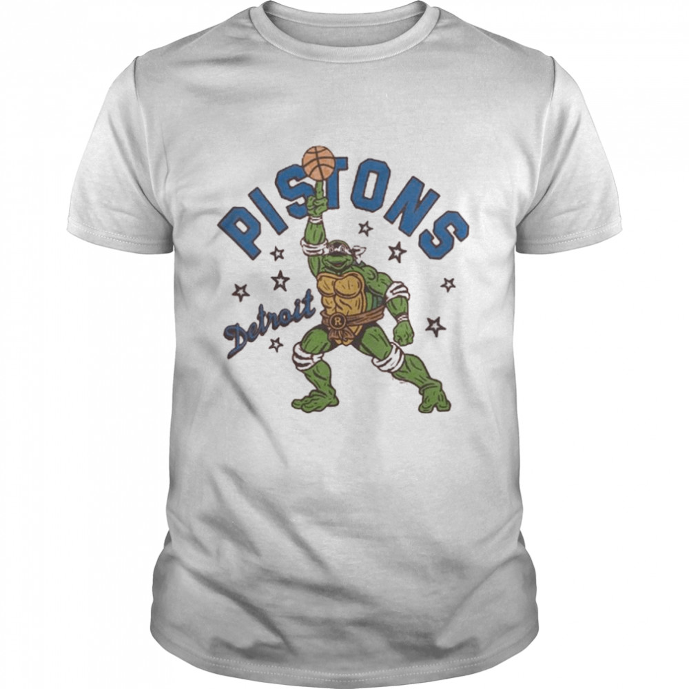 Ninja Turtles TMNT Raphael X Detroit Pistons shirts