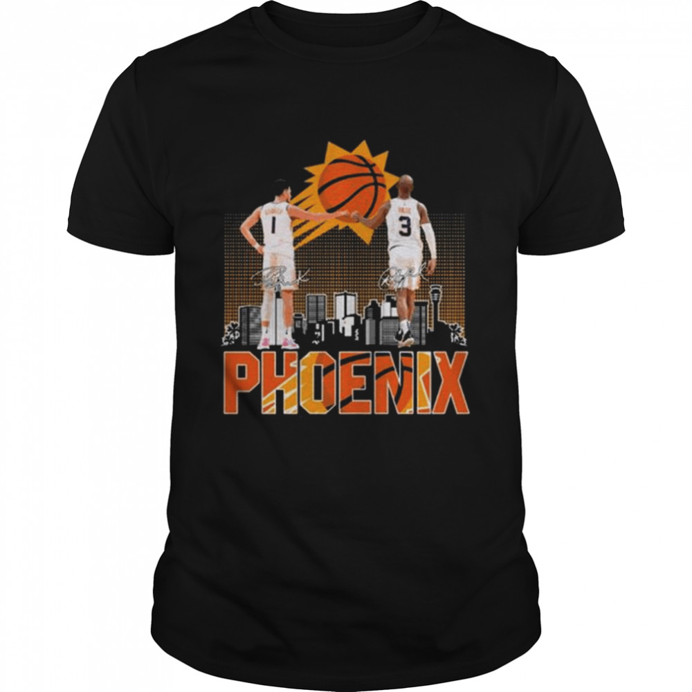 Phoenix Suns Booker and Parnell signatures shirts