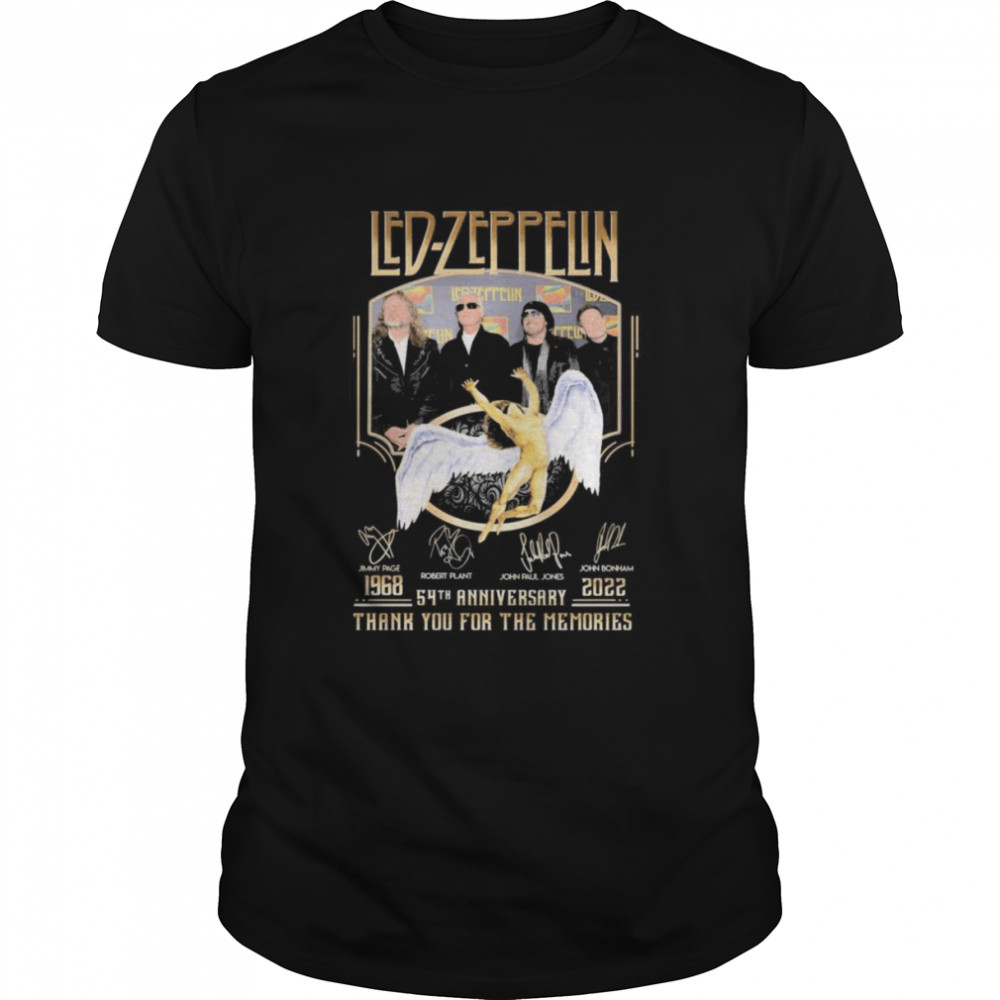 Thank You For The Memories Led-Zeppelin 1968-2022 54th Anniversary Signatures Shirt