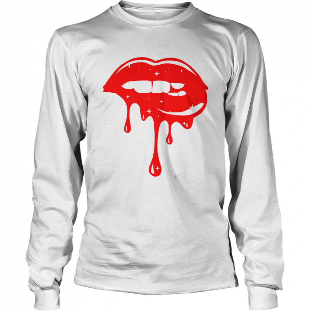 Romantic Dripping Lips - World Kiss Day Essential T- Long Sleeved T-shirt