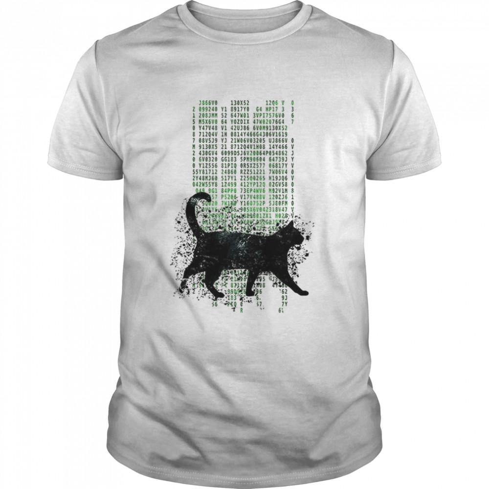 Black Cat Matrix Vintage Retro shirts