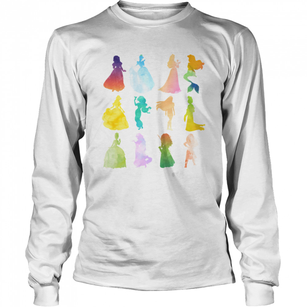 Princesses Watercolor Silhouette Classic T- Long Sleeved T-shirt