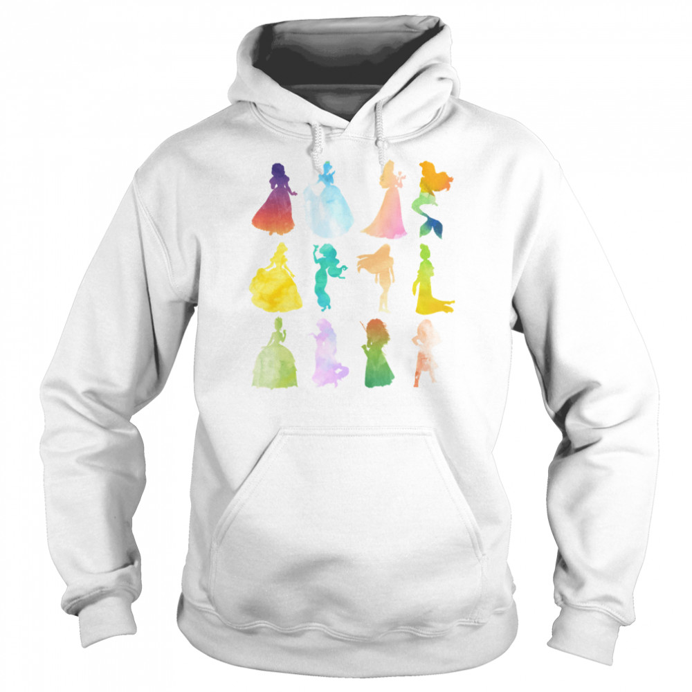 Princesses Watercolor Silhouette Classic T- Unisex Hoodie