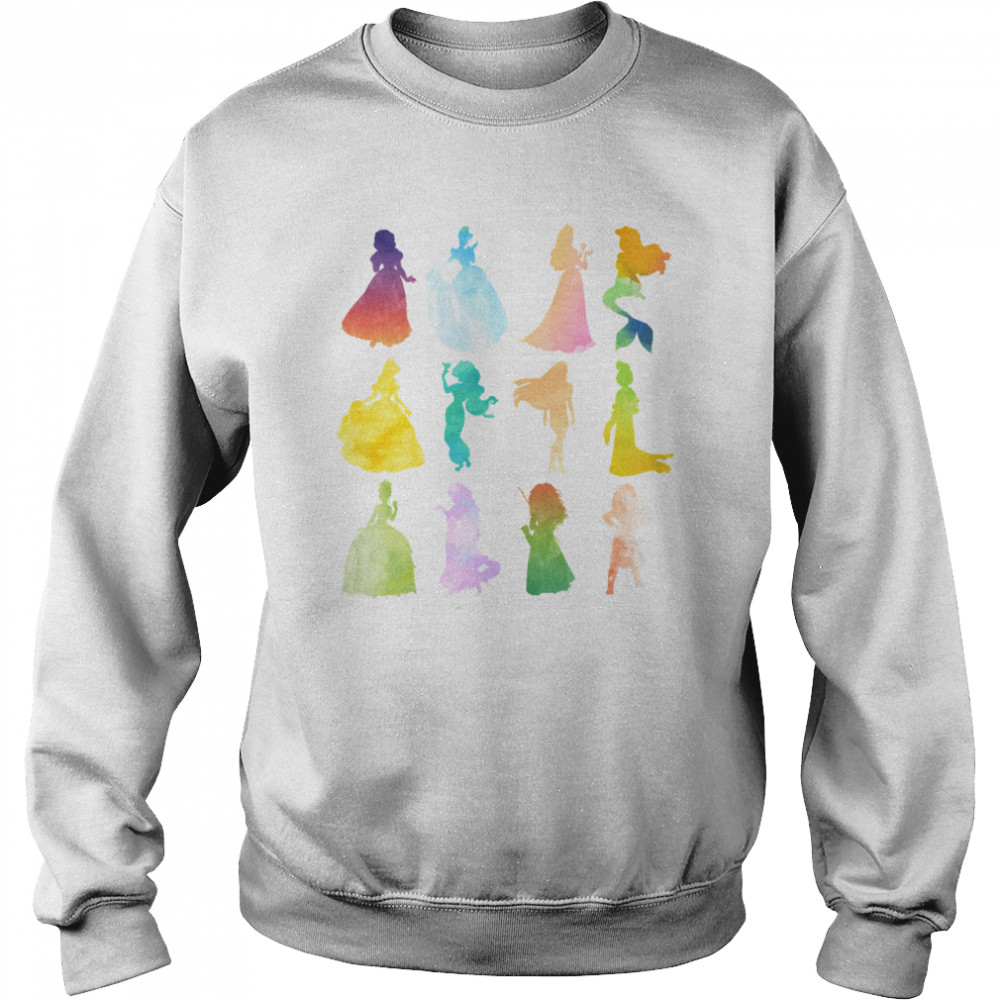 Princesses Watercolor Silhouette Classic T- Unisex Sweatshirt