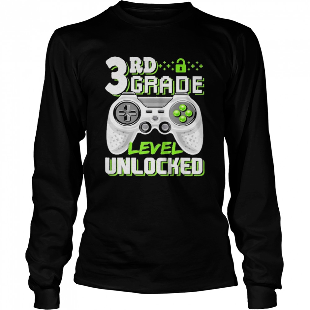 3rd Grade Level Unlocked Game shirt Long Sleeved T-shirt