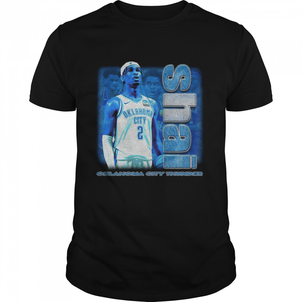 Blue Graphic Shai Gilgeous-Alexander Sga Okc Thunder shirt