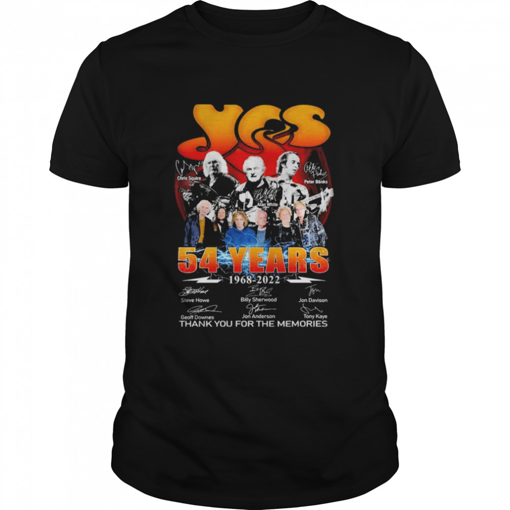 Progressive Rock Yes 54 Years 1968-2022 Signature Thank You For The Memories Classic Men's T-shirt