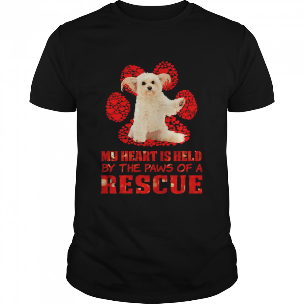 Held Paws Dog My Heart Is Held By The Paws Of A Rescue Shirt