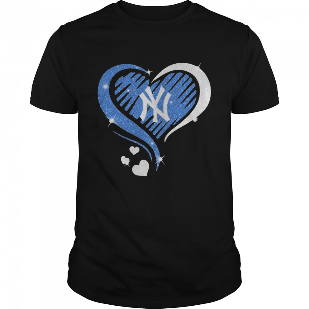 New York Yankees Heart Diamond 2022  Classic Men's T-shirt