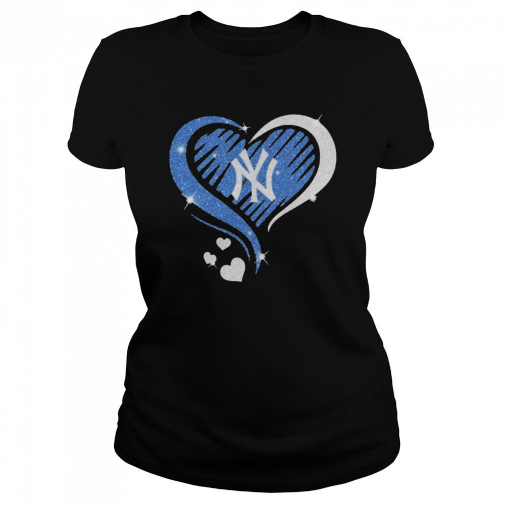 New York Yankees Heart Diamond 2022 Classic Women's T-shirt