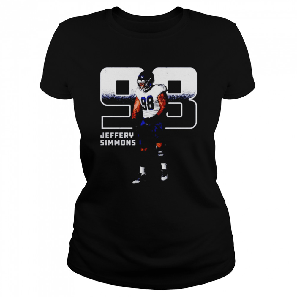 Jeffery Simmons Tennessee Titans Outline shirt Classic Women's T-shirt