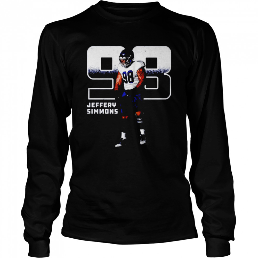 Jeffery Simmons Tennessee Titans Outline shirt Long Sleeved T-shirt