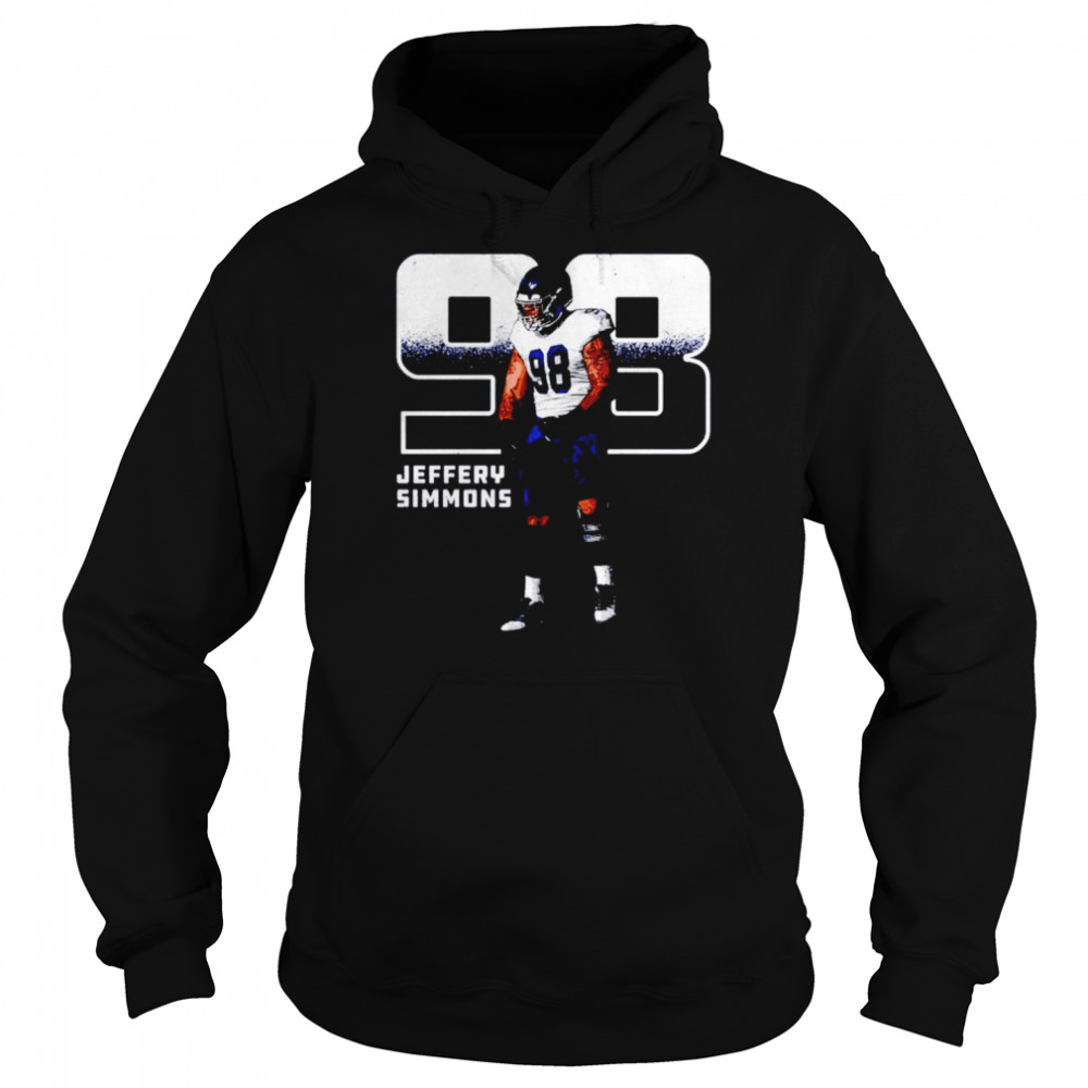 Jeffery Simmons Tennessee Titans Outline shirt Unisex Hoodie