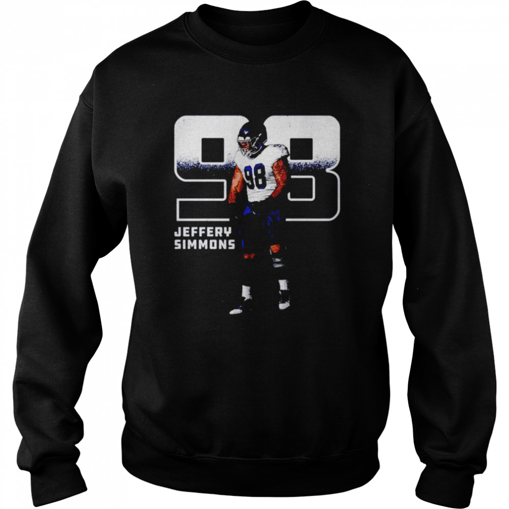 Jeffery Simmons Tennessee Titans Outline shirt Unisex Sweatshirt