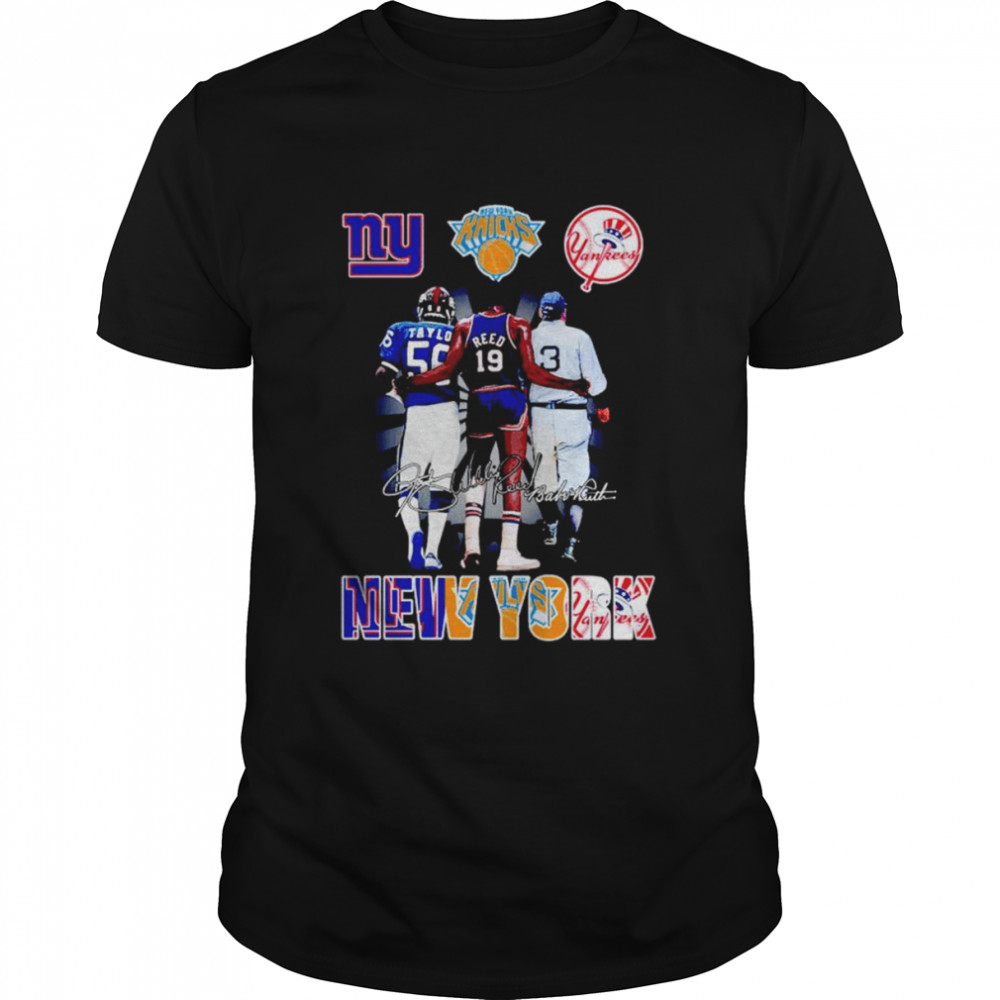 Lawrence Taylor Willis Reed Derek Jeter New York Sports Teams shirt