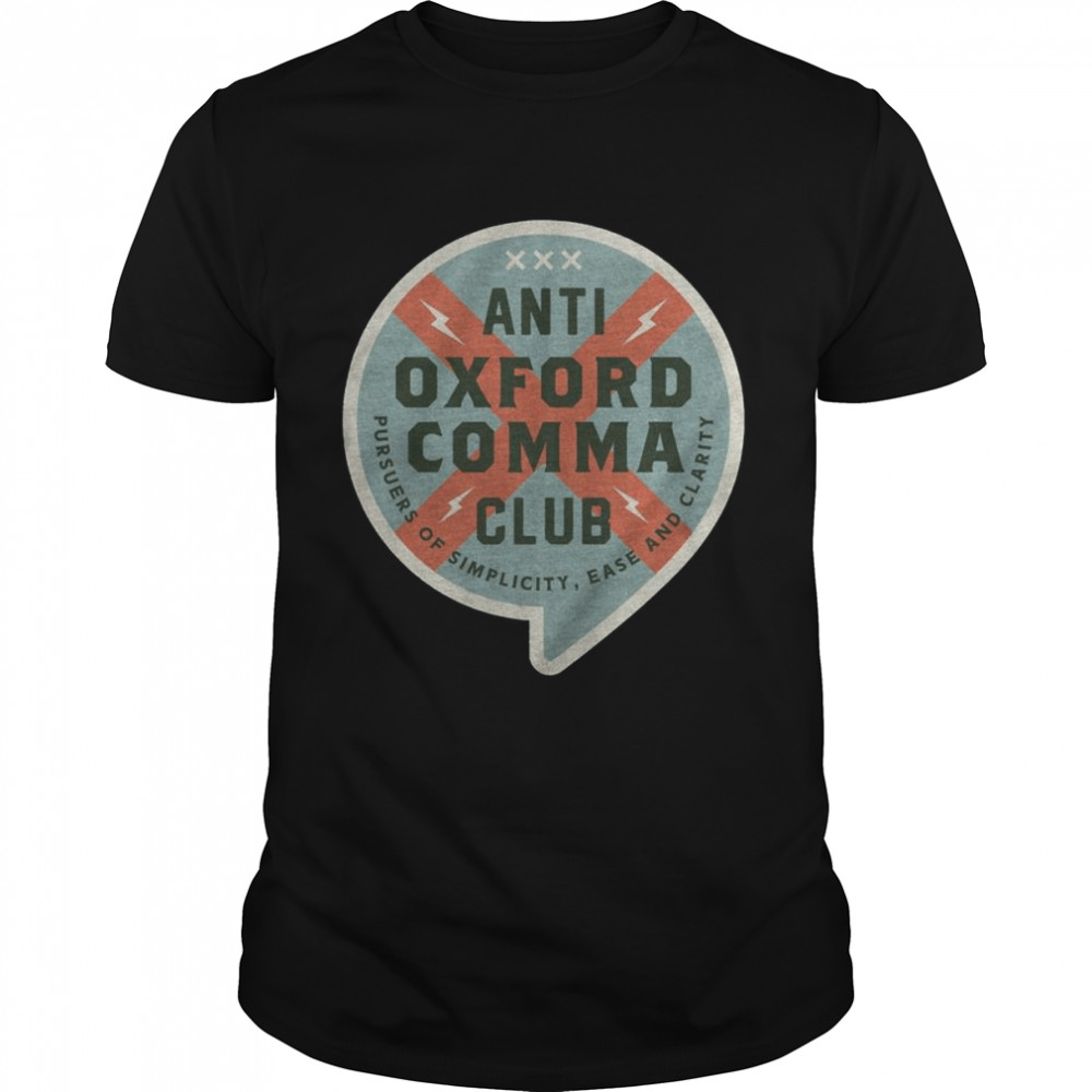 2022 official Anti Oxford Comma Club shirt